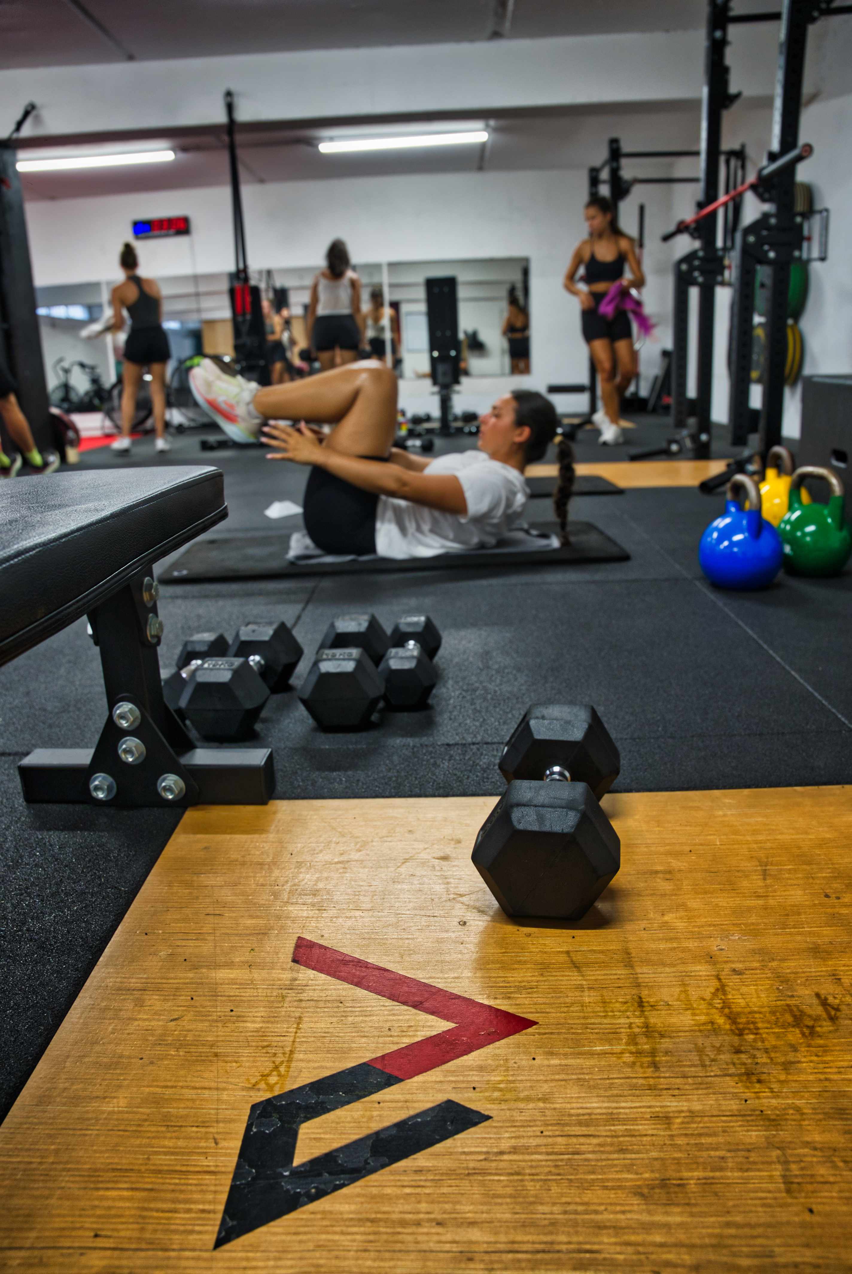 Séance entraînement au sol Athletic Zone salle sport Ajaccio